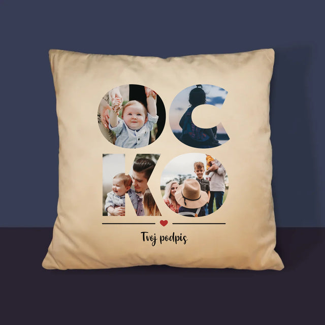 Slovo Z Fotografií: Ocko Z Tvojich Fotografií - Vankúš