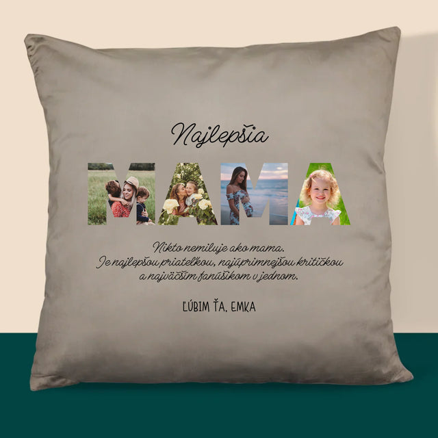 Slovo Z Fotografií: Najúžasnejšia Mama Na Svete - Vankúš