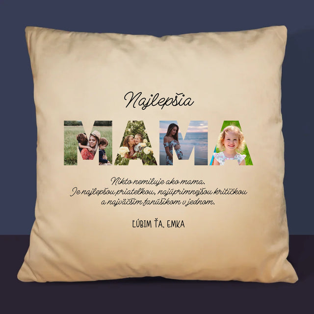 Slovo Z Fotografií: Najúžasnejšia Mama Na Svete - Vankúš