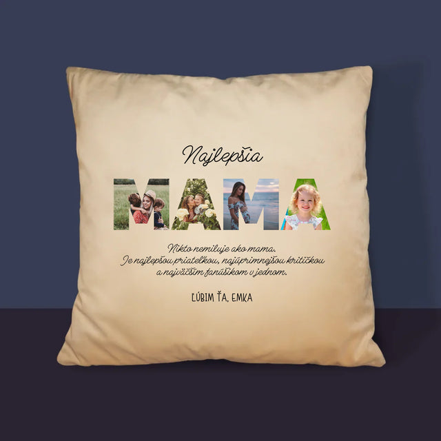 Slovo Z Fotografií: Najúžasnejšia Mama Na Svete - Vankúš