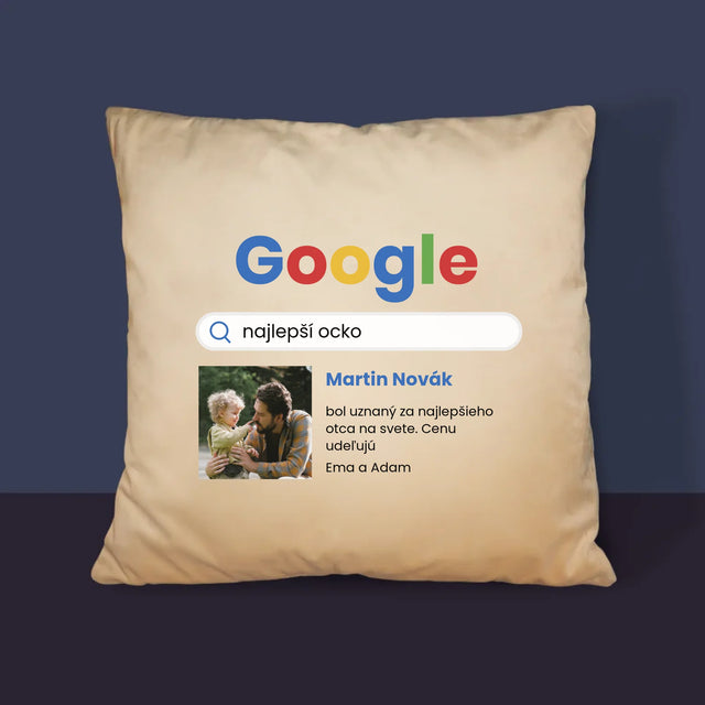 Fotografia A Podpis: Najlepší Ocko Výsledok Google - Vankúš