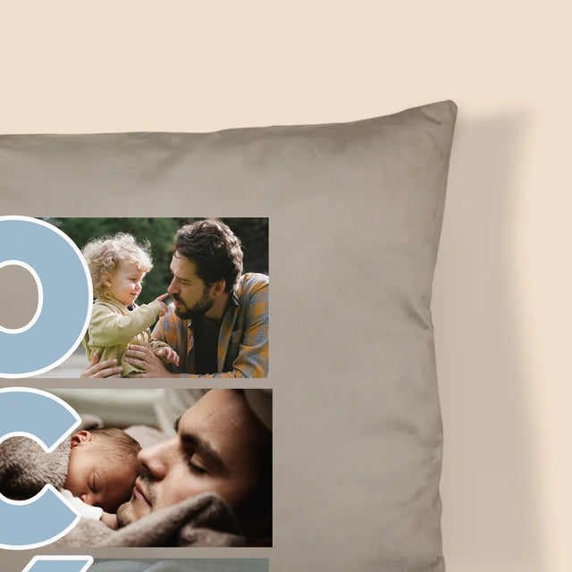 Fotokoláž: Nápis Ocko - Vankúš