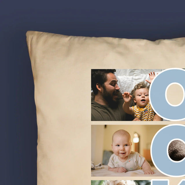 Fotokoláž: Nápis Ocko - Vankúš