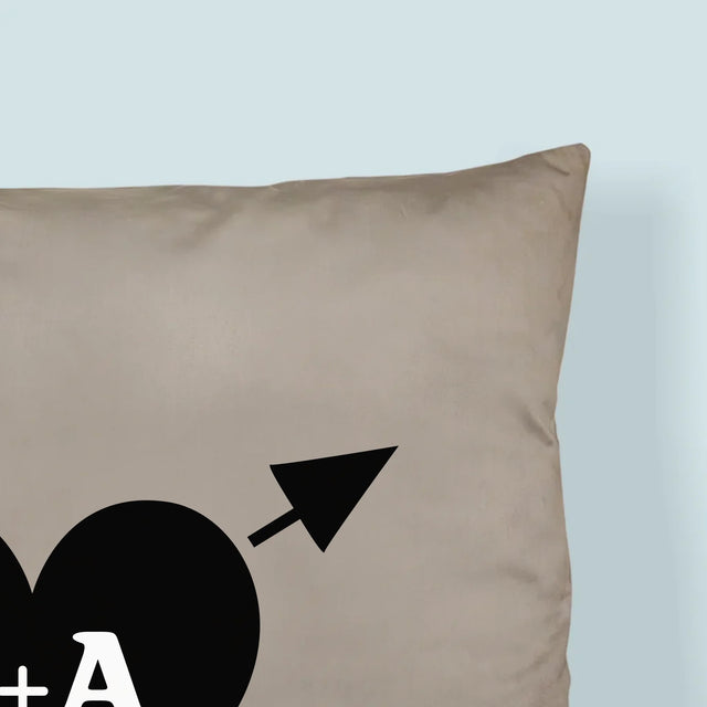 Monogram: Iniciály Srdce So Šípkou - Vankúš