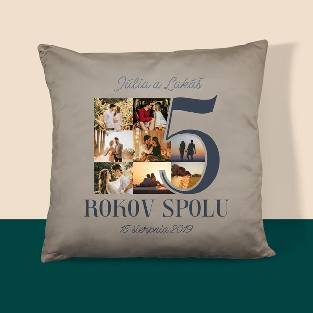 Fotokoláž: 5 Rokov Spolu - Vankúš