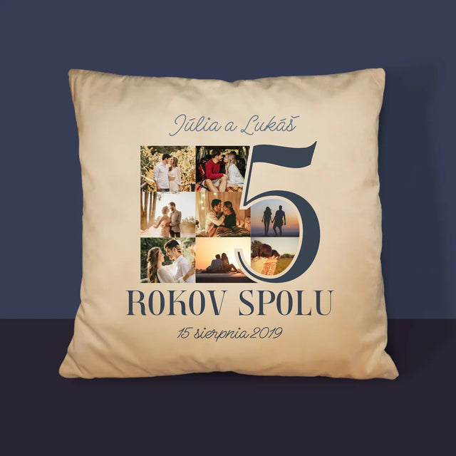 Fotokoláž: 5 Rokov Spolu - Vankúš