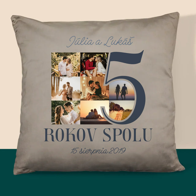 Fotokoláž: 5 Rokov Spolu - Vankúš