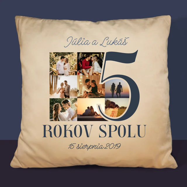Fotokoláž: 5 Rokov Spolu - Vankúš