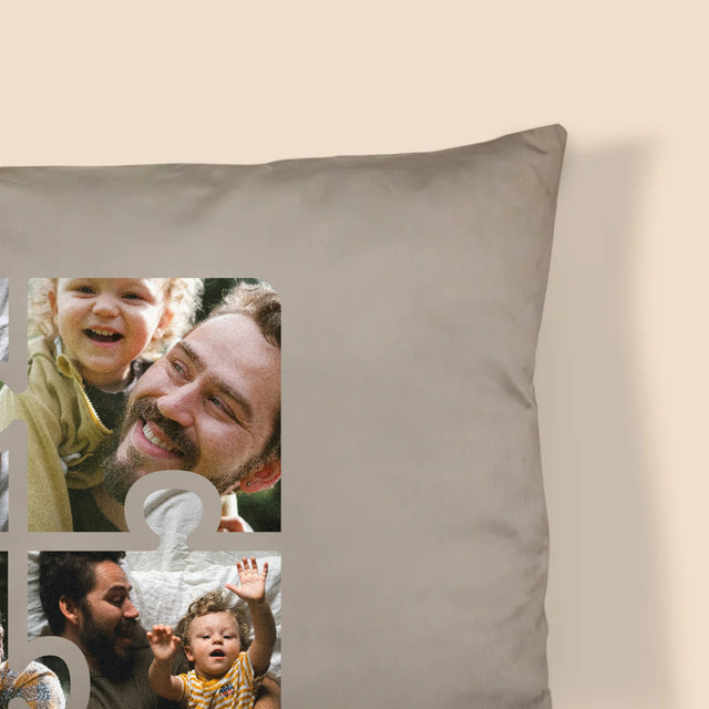 Fotokoláž: Puzzle Fotografie Pre Ocka - Vankúš