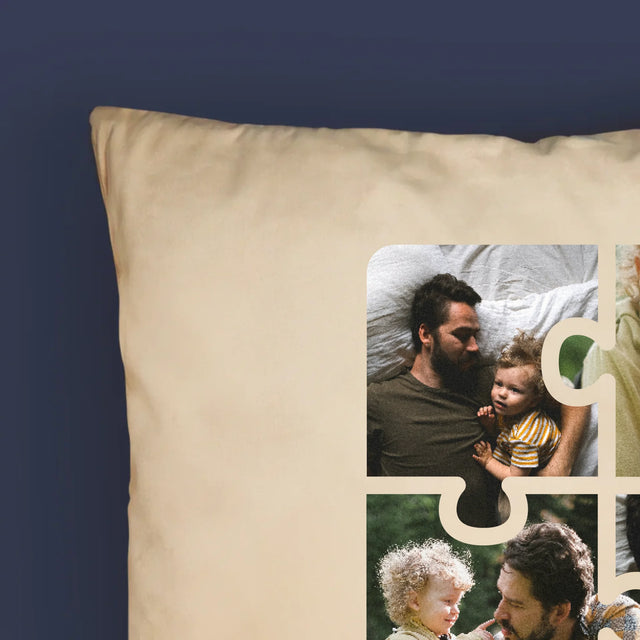 Fotokoláž: Puzzle Fotografie Pre Ocka - Vankúš