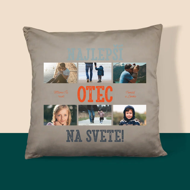 Fotokoláž: Najlepší Otec Na Svete Fotografie - Vankúš