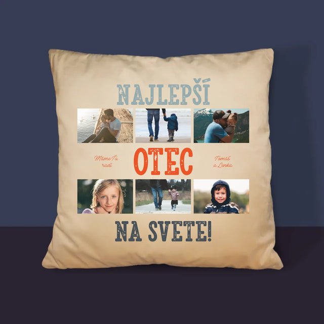 Fotokoláž: Najlepší Otec Na Svete Fotografie - Vankúš