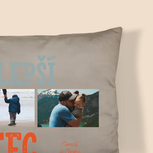 Fotokoláž: Najlepší Otec Na Svete Fotografie - Vankúš