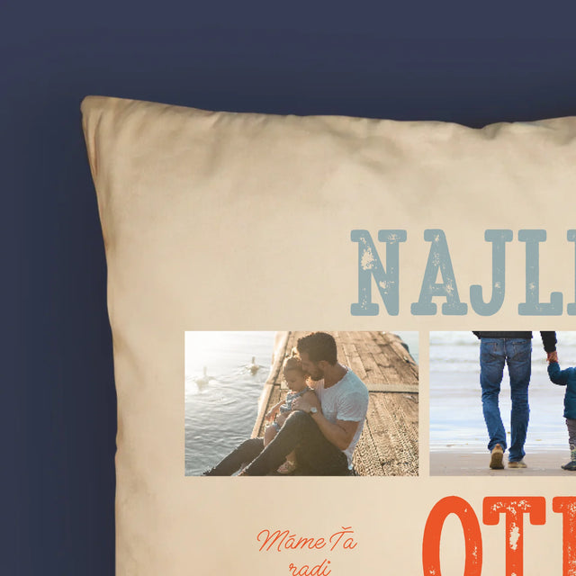 Fotokoláž: Najlepší Otec Na Svete Fotografie - Vankúš
