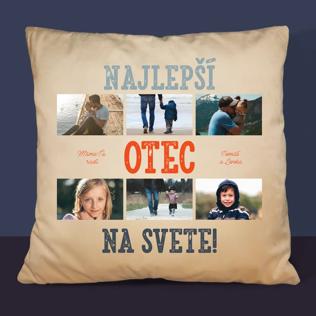 Fotokoláž: Najlepší Otec Na Svete Fotografie - Vankúš