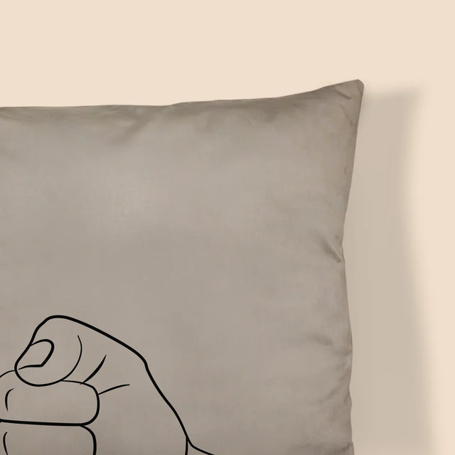 Fotografia A Podpis: Ocko Dieťa Rúčka - Vankúš