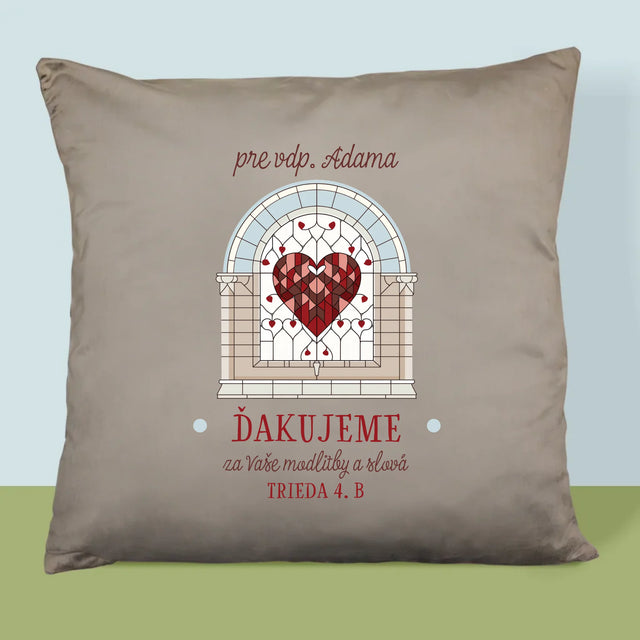 Meno A Podpis: Ďakujeme Za Vaše Modlitby - Vankúš