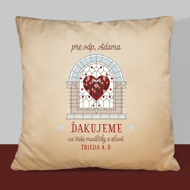 Meno A Podpis: Ďakujeme Za Vaše Modlitby - Vankúš