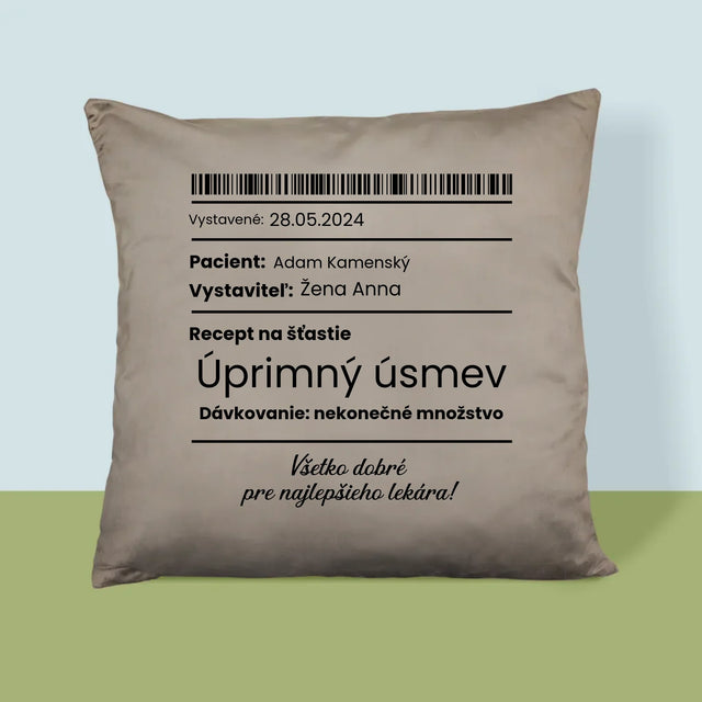 Meno A Podpis: Recept Na Šťastie - Vankúš