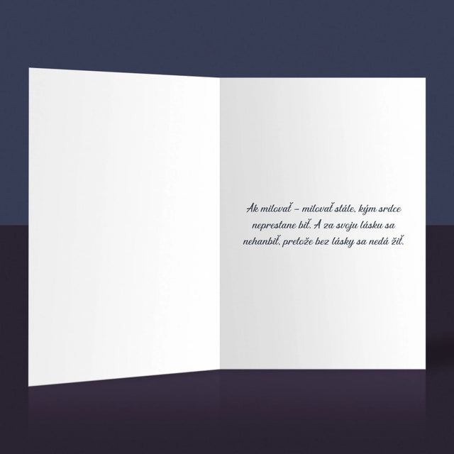 Slovo Z Fotografií: 10. Výročie Svadby - Kartička S Prianiami