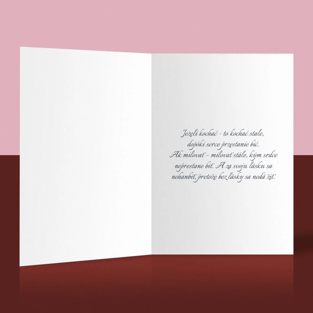 Slovo Z Fotografií: 40. Výročie Svadby - Kartička S Prianiami