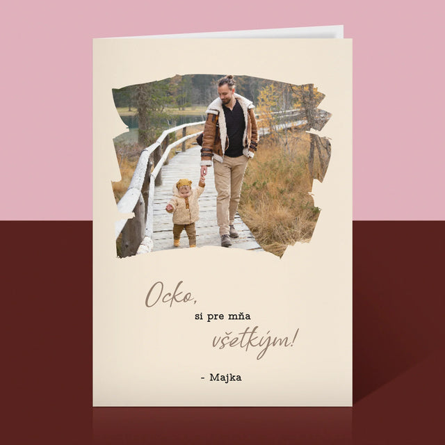 Fotografia A Podpis: Pohľadnica Pre Ocka - Kartička S Prianiami