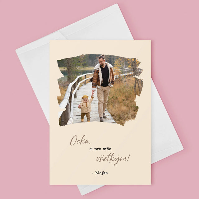 Fotografia A Podpis: Pohľadnica Pre Ocka - Kartička S Prianiami