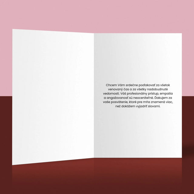 Fotokoláž: Ďakujeme Za Vedomosti - Kartička S Prianiami