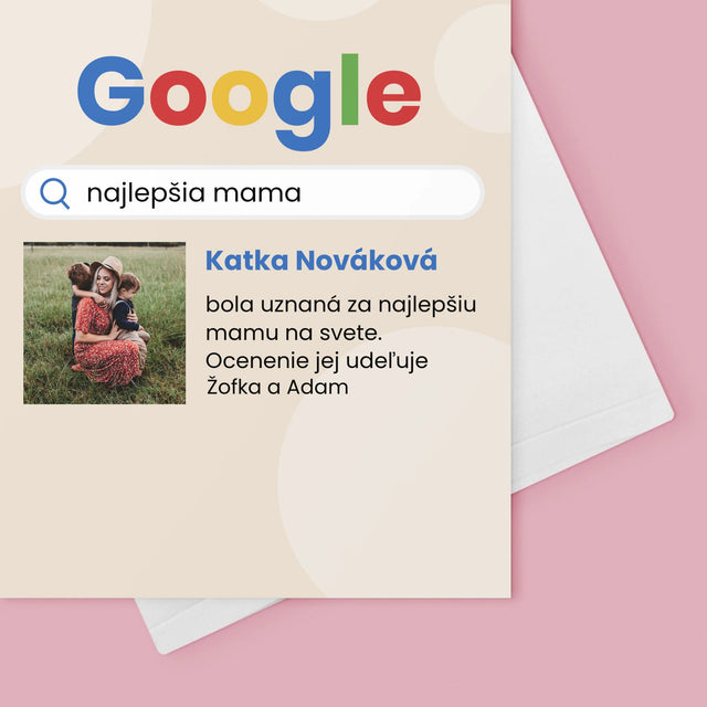 Fotografia A Podpis: Najlepšia Mama Výsledok Google - Kartička S Prianiami
