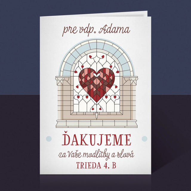 Meno A Podpis: Ďakujeme Za Vaše Modlitby - Kartička S Prianiami