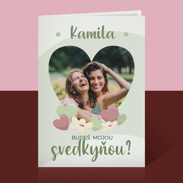 Fotografia A Podpis: Budeš Mojou Svedkyňou Kvety - Kartička S Prianiami