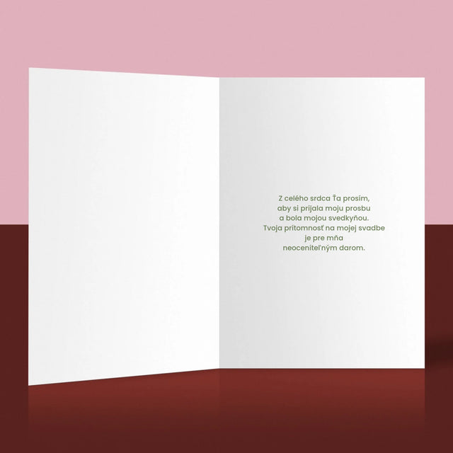 Fotografia A Podpis: Budeš Mojou Svedkyňou Kvety - Kartička S Prianiami