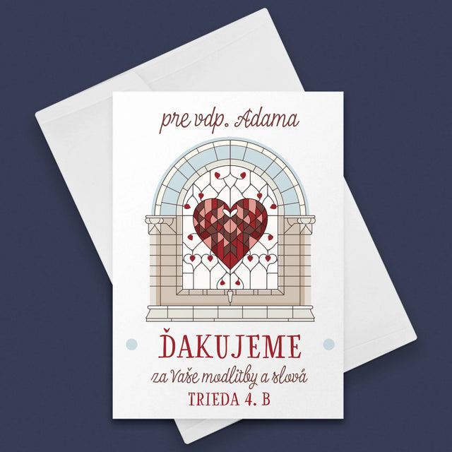 Meno A Podpis: Ďakujeme Za Vaše Modlitby - Kartička S Prianiami