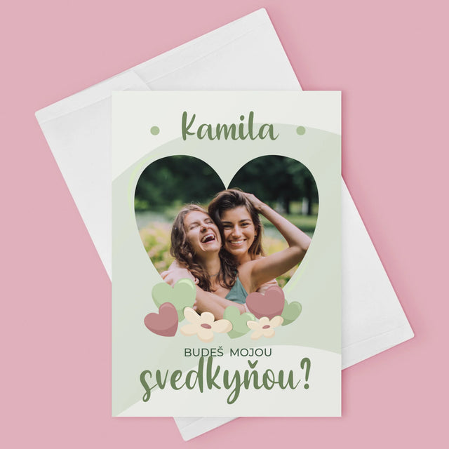 Fotografia A Podpis: Budeš Mojou Svedkyňou Kvety - Kartička S Prianiami