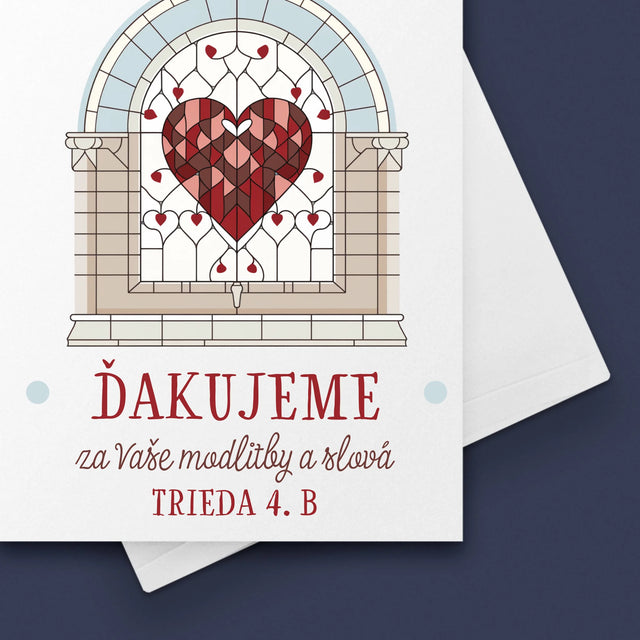 Meno A Podpis: Ďakujeme Za Vaše Modlitby - Kartička S Prianiami