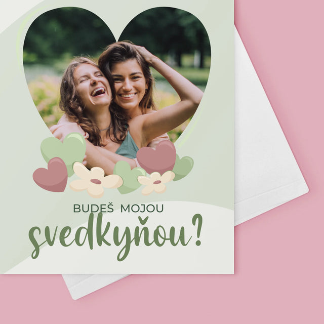 Fotografia A Podpis: Budeš Mojou Svedkyňou Kvety - Kartička S Prianiami