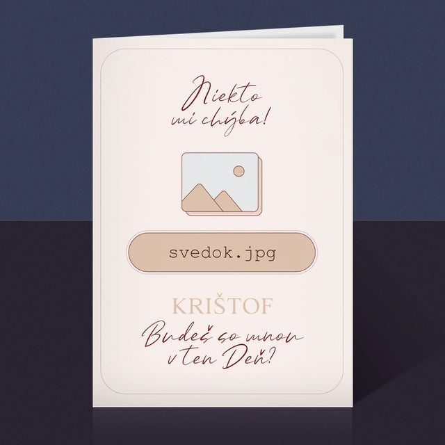 Meno A Podpis: Niekto Mi Chýba Svedok - Kartička S Prianiami