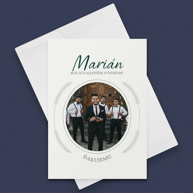 Fotografia A Podpis: Bol Si Najlepším Svedkom - Kartička S Prianiami