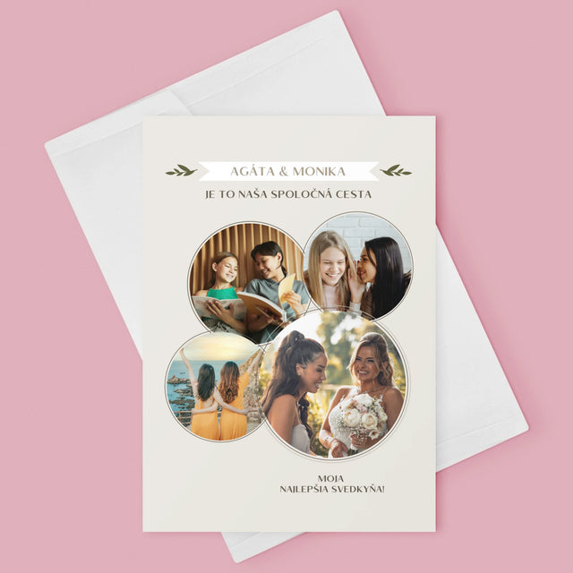 Fotokoláž: Je To Naša Spoločná Cesta - Kartička S Prianiami