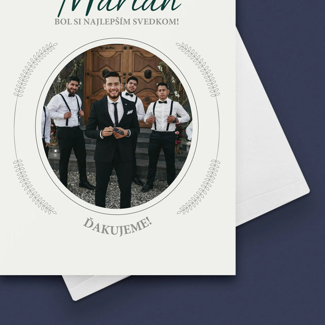 Fotografia A Podpis: Bol Si Najlepším Svedkom - Kartička S Prianiami