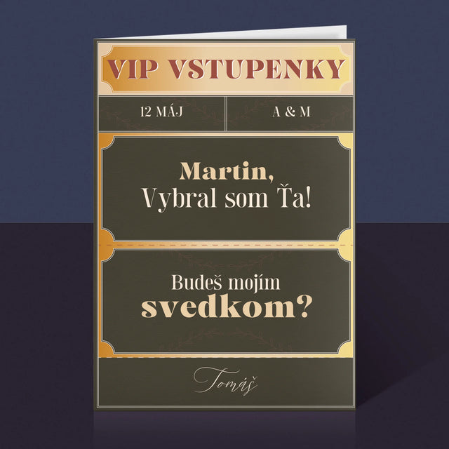 Meno A Podpis: Vip Vstupenky Svedok - Kartička S Prianiami