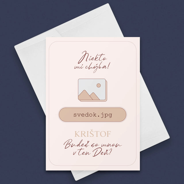 Meno A Podpis: Niekto Mi Chýba Svedok - Kartička S Prianiami