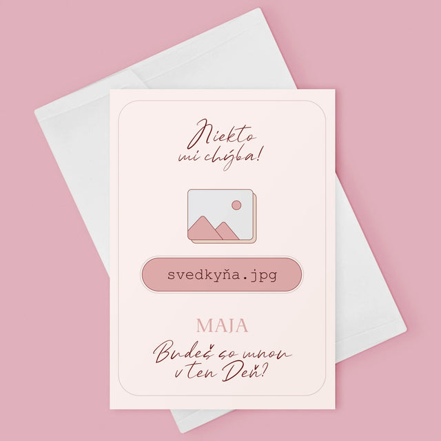 Meno A Podpis: Niekto Mi Chýba Svedkyňa - Kartička S Prianiami