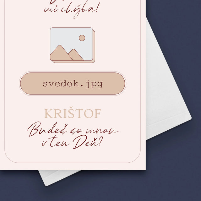 Meno A Podpis: Niekto Mi Chýba Svedok - Kartička S Prianiami