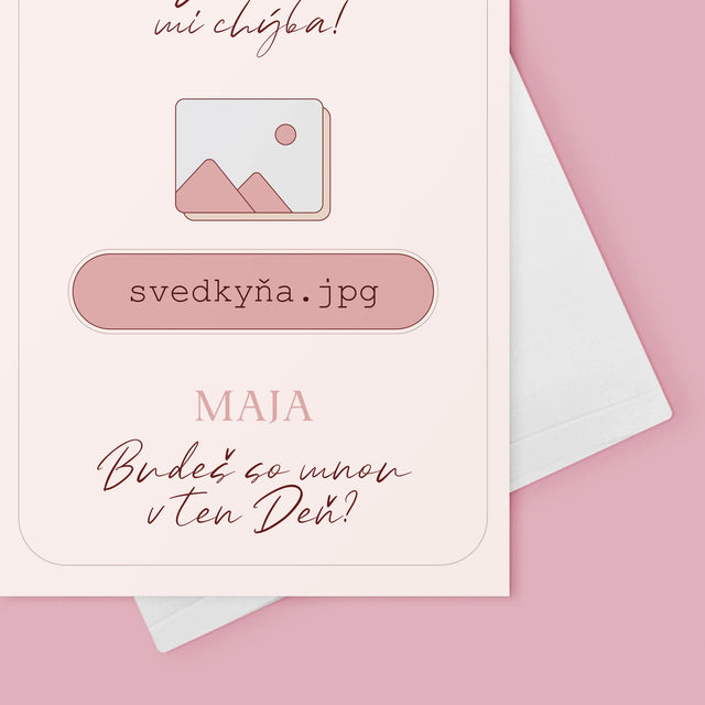 Meno A Podpis: Niekto Mi Chýba Svedkyňa - Kartička S Prianiami