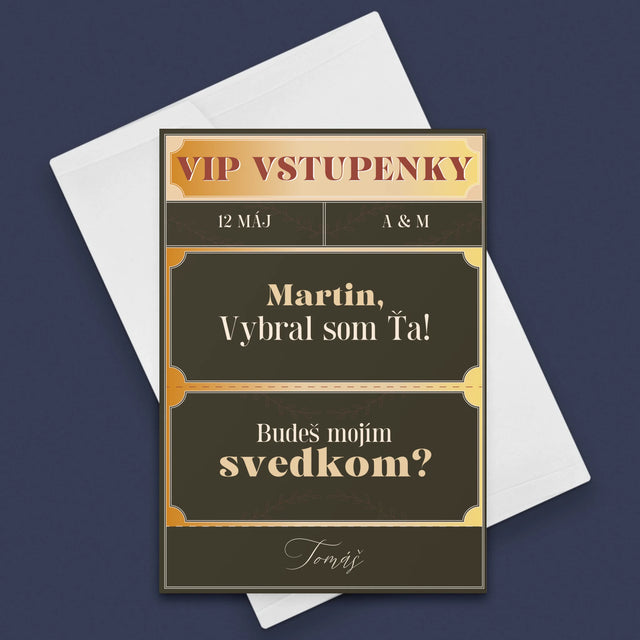 Meno A Podpis: Vip Vstupenky Svedok - Kartička S Prianiami