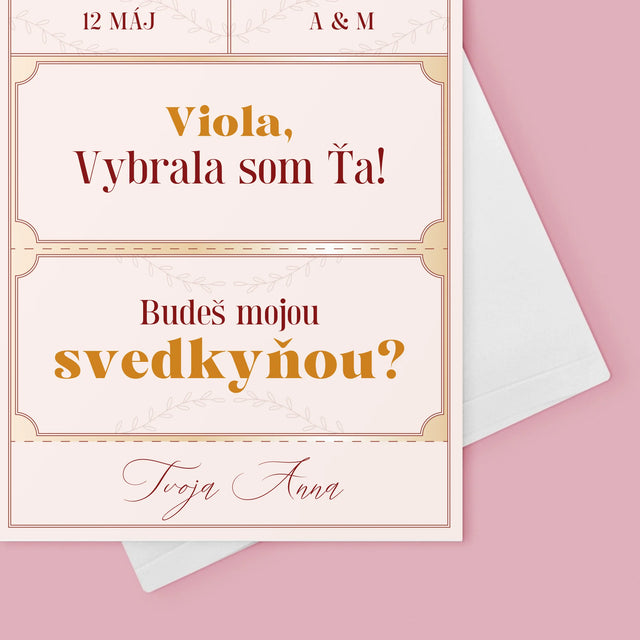 Meno A Podpis: Vip Vstupenky Svedkyňa - Kartička S Prianiami