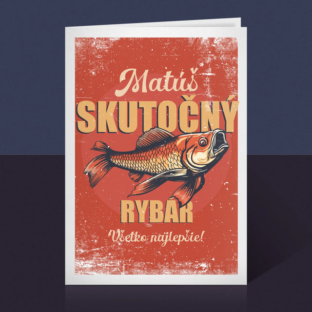 Meno A Podpis: Skutočný Rybár - Kartička S Prianiami