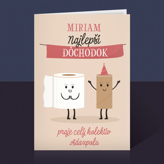 Meno A Podpis: Najlepší Dôchodok - Kartička S Prianiami