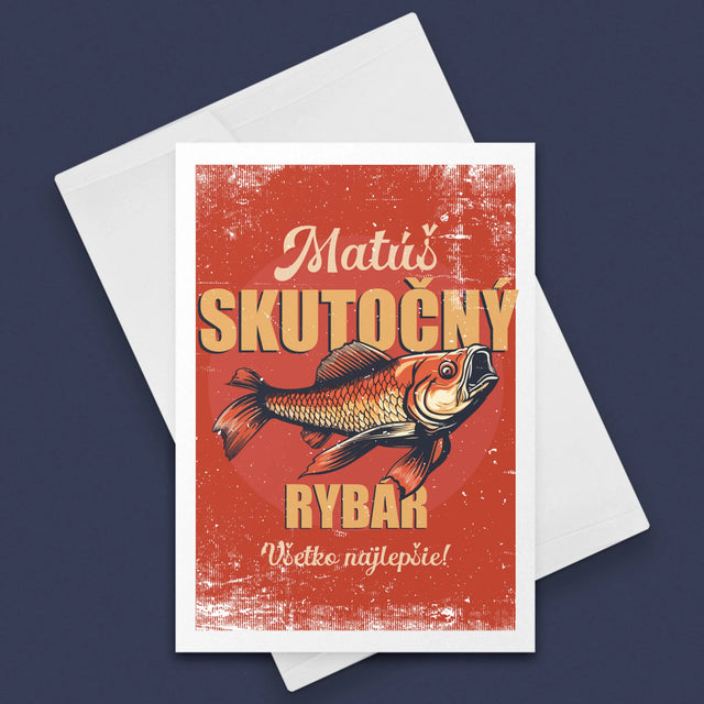 Meno A Podpis: Skutočný Rybár - Kartička S Prianiami